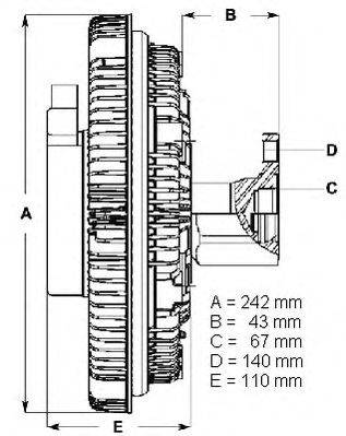 Сцепление, вентилятор радиатора BERU LK055
