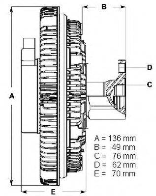 Сцепление, вентилятор радиатора KÜHLER SCHNEIDER 3280001