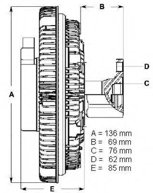 Сцепление, вентилятор радиатора BERU LK080