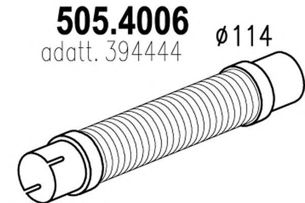 Гофрированная труба, выхлопная система ASSO 505.4006
