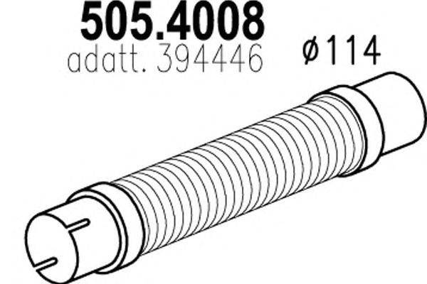 Гофрированная труба, выхлопная система ASSO 505.4008