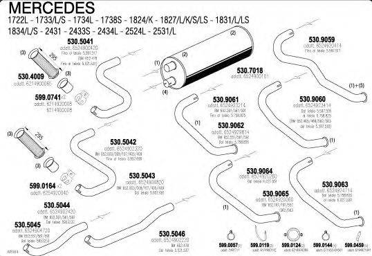 Труба выхлопного газа ASSO 530.9063