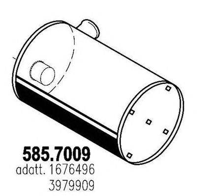 Средний / конечный глушитель ОГ ASSO 5857009