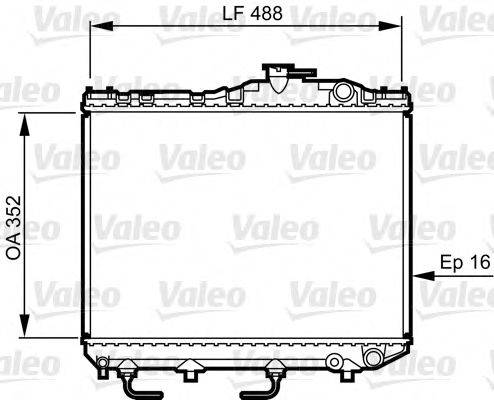 Радиатор, охлаждение двигателя VALEO 730465