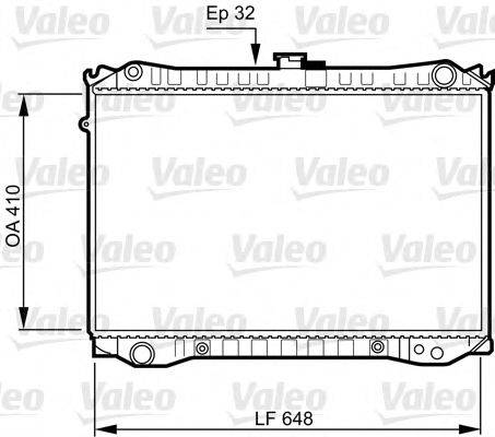 Радиатор, охлаждение двигателя VALEO 731188