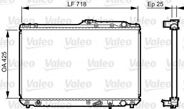 Радиатор, охлаждение двигателя VALEO 731684