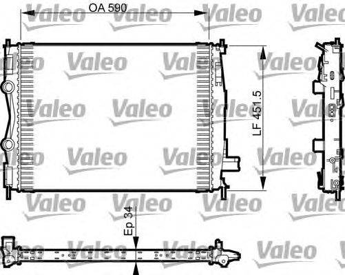 Радиатор, охлаждение двигателя VALEO 735380