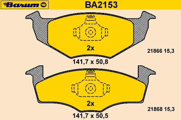 Комплект тормозных колодок, дисковый тормоз VAG 1H0 698 151 B