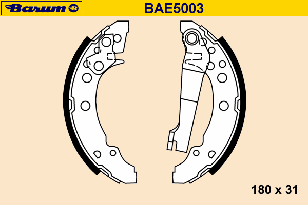 Комплект тормозных колодок BARUM BAE5003