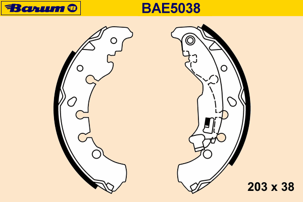 Комплект тормозных колодок BARUM BAE5038