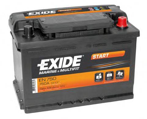 Стартерная аккумуляторная батарея EXIDE EN750