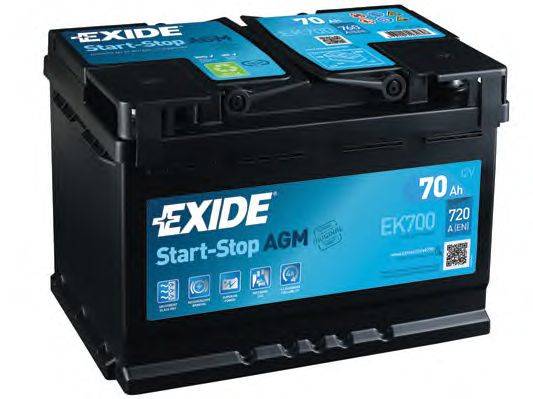 Стартерная аккумуляторная батарея; Стартерная аккумуляторная батарея EXIDE EK700