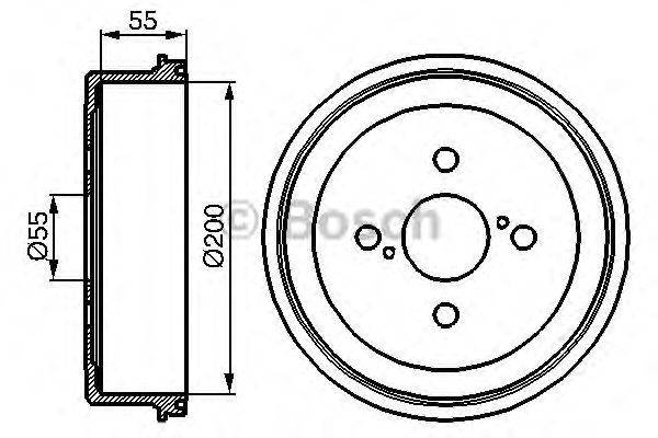 Тормозной барабан BOSCH 0986477090