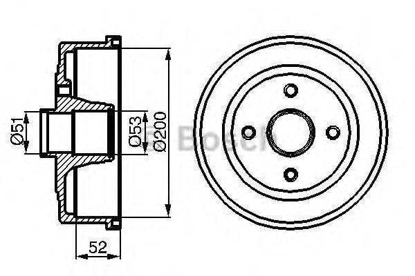 Тормозной барабан BOSCH 0 986 477 135