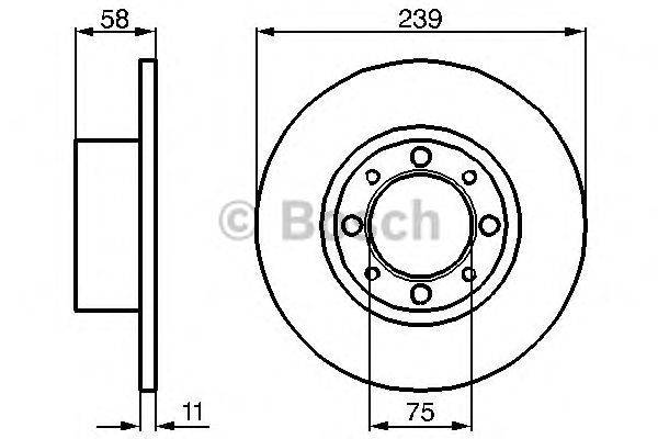 Тормозной диск BOSCH 0986478121