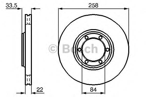 Тормозной диск BOSCH BD620