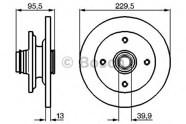 Тормозной диск BOSCH 0 986 478 804