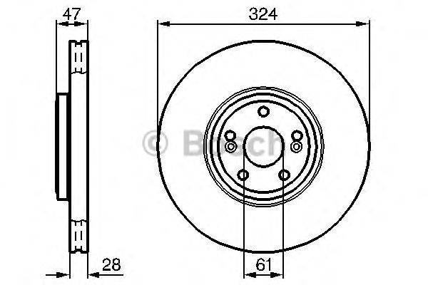 Тормозной диск BOSCH 0 986 478 972