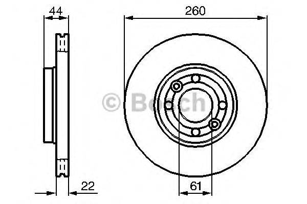 Тормозной диск BOSCH BD1017
