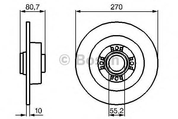 Тормозной диск BOSCH 0 986 479 196