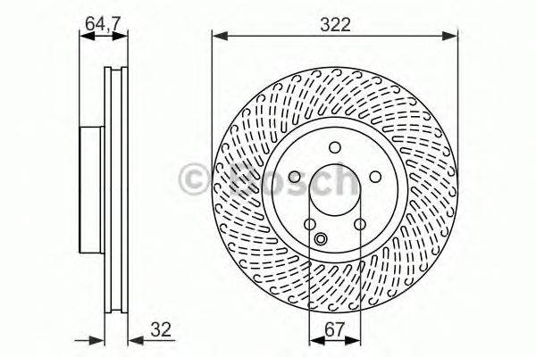 Тормозной диск BOSCH 0 986 479 652