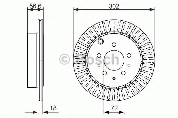 Тормозной диск BOSCH 0 986 479 757