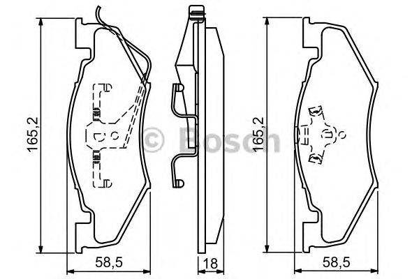 Комплект тормозных колодок, дисковый тормоз BOSCH 0 986 494 336