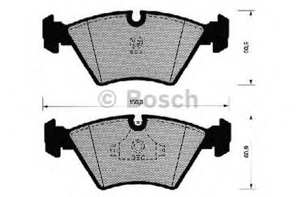 Комплект тормозных колодок, дисковый тормоз BOSCH 0 986 490 641
