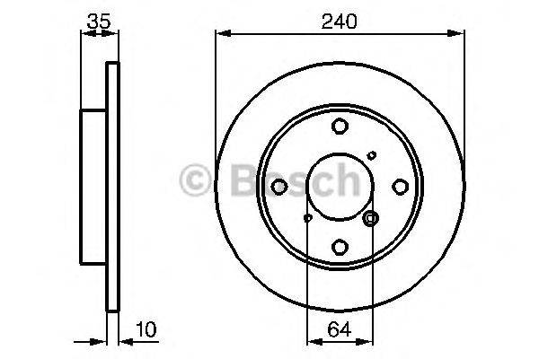 Тормозной диск BOSCH BD1040