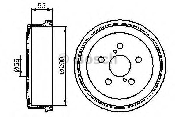 Тормозной барабан BOSCH 0 986 477 139