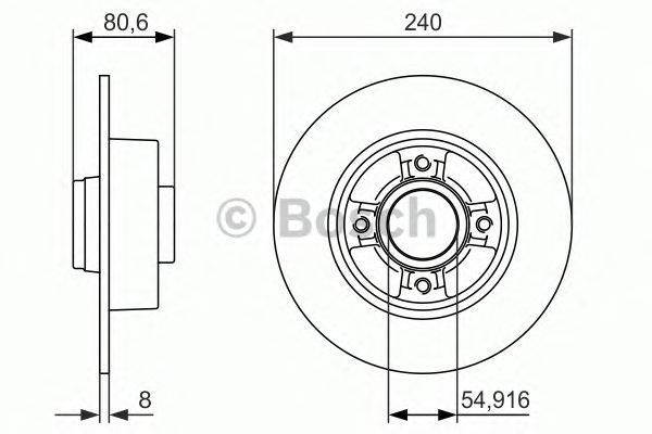 Тормозной диск BOSCH 0 986 479 926