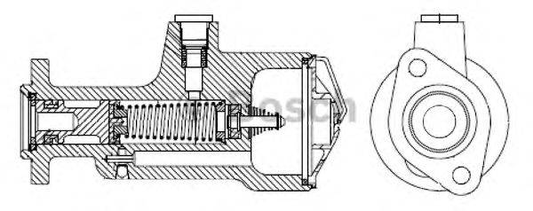 Главный цилиндр, система сцепления BOSCH F 026 005 006