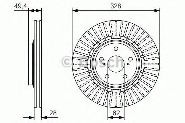 Тормозной диск BOSCH 0 986 479 T00