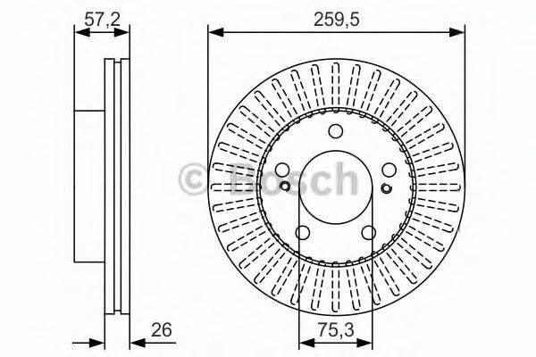 Тормозной диск BOSCH BD1805