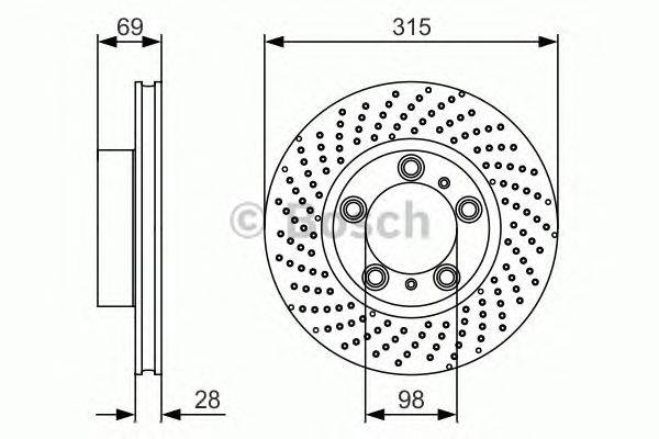 Тормозной диск BOSCH BD1672