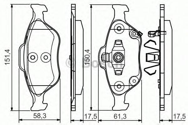 Комплект тормозных колодок, дисковый тормоз TOYOTA 044650D050