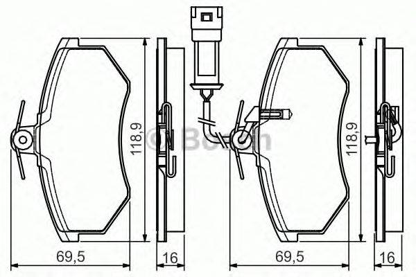 Комплект тормозных колодок, дисковый тормоз CHERY T113501080