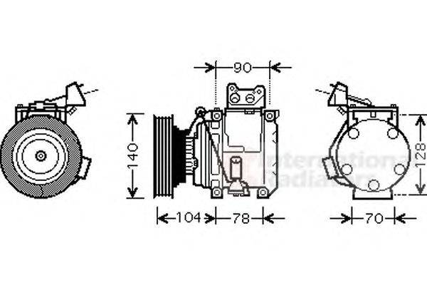 Компрессор, кондиционер VAN WEZEL 5300K438