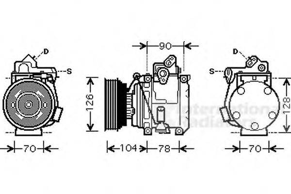 Компрессор, кондиционер VAN WEZEL 5300K441