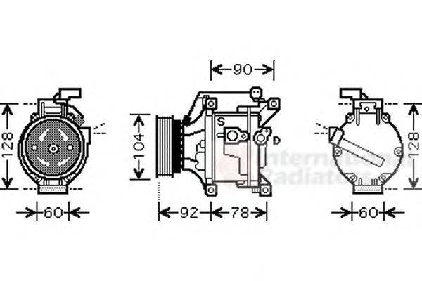 Компрессор, кондиционер VAN WEZEL 5300K446