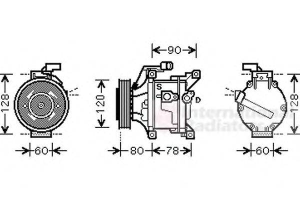 Компрессор, кондиционер VAN WEZEL 5300K447