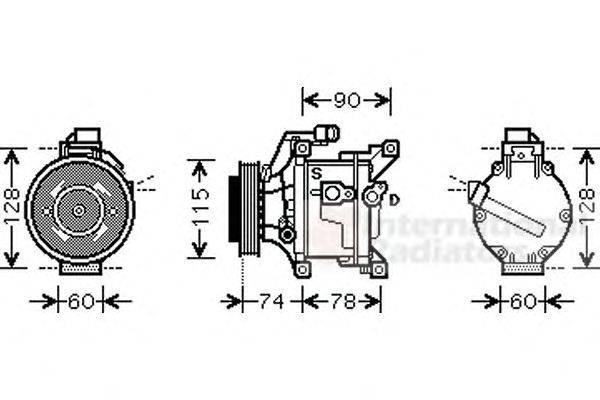 Компрессор, кондиционер VAN WEZEL 5300K450