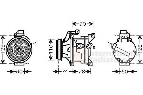 Компрессор, кондиционер VAN WEZEL 5300K452