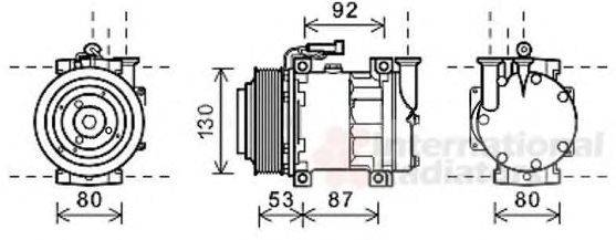 Компрессор, кондиционер VAN WEZEL 0100K122