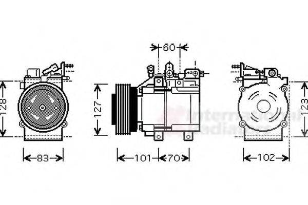 Компрессор, кондиционер VAN WEZEL 8200K123