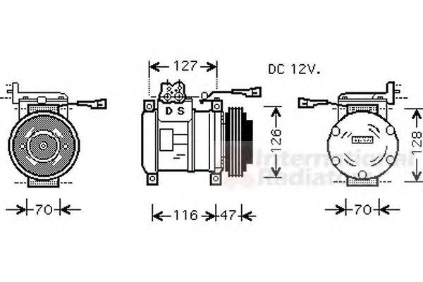 Компрессор, кондиционер VAN WEZEL 2800K077