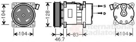 Компрессор, кондиционер VAN WEZEL 5800K309