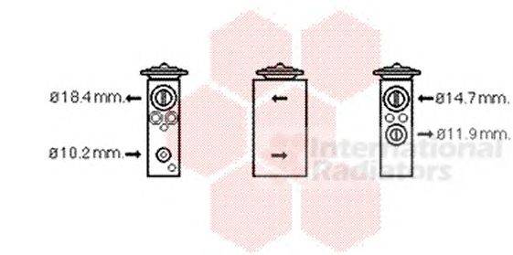 Расширительный клапан, кондиционер VAN WEZEL 17001378