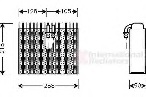 Испаритель, кондиционер VAN WEZEL 1700V071