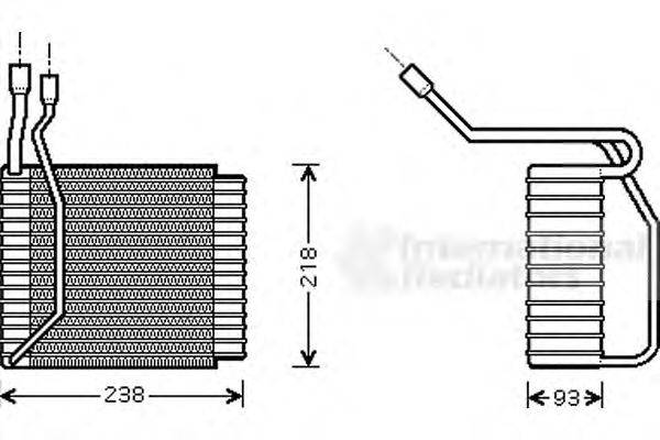 Испаритель, кондиционер VAN WEZEL 1800V110